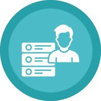 User Data Glyph Due Circle Icon Design vector