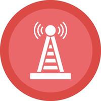 Radio Tower Glyph Due Circle Icon Design vector