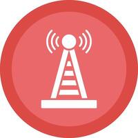 Radio Tower Glyph Due Circle Icon Design vector