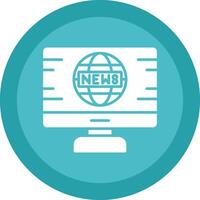 News Feed Glyph Due Circle Icon Design vector