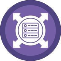 Data Driven Glyph Due Circle Icon Design vector