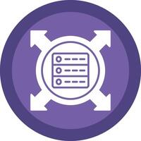 Data Driven Glyph Due Circle Icon Design vector