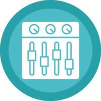 Sound Mixer Glyph Due Circle Icon Design vector