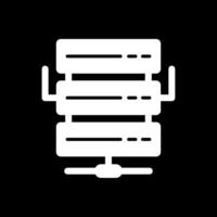 Server Glyph Inverted Icon Design vector