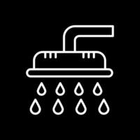 Shower Line Inverted Icon Design vector