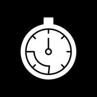 Stopwatch Glyph Inverted Icon Design vector