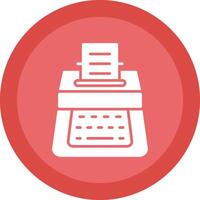 Typewriter Glyph Due Circle Icon Design vector