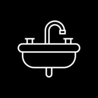 Sink Line Inverted Icon Design vector