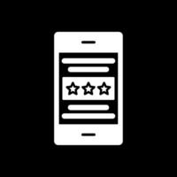 Rating Glyph Inverted Icon Design vector