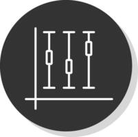 Box Plot Glyph Due Circle Icon Design vector