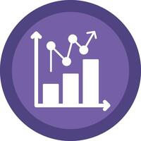 Statistical Chart Glyph Due Circle Icon Design vector