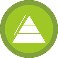 Pyramid Charts Glyph Due Circle Icon Design vector