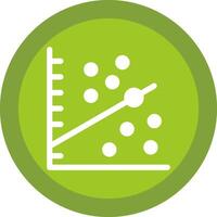 Scatter Graph Glyph Due Circle Icon Design vector