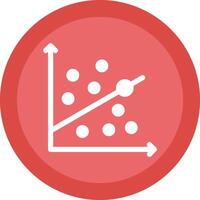 Scatter Graph Glyph Due Circle Icon Design vector