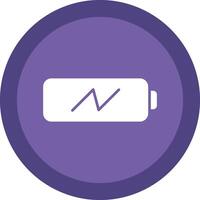 Charging Battery Glyph Due Circle Icon Design vector