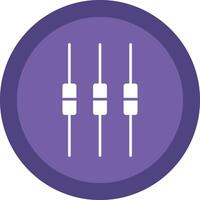 Box Plot Glyph Due Circle Icon Design vector