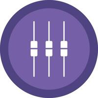 Box Plot Glyph Due Circle Icon Design vector