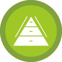 Pyramid Chart Glyph Due Circle Icon Design vector