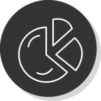 Pie Chart Glyph Due Circle Icon Design vector