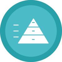 Pyramid Chart Glyph Due Circle Icon Design vector