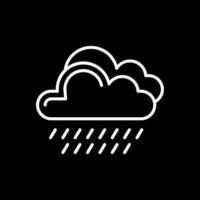 Rain Line Inverted Icon Design vector