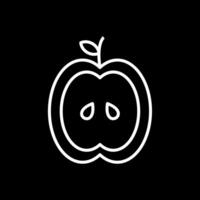 Apple Line Inverted Icon Design vector