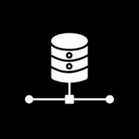 Database Glyph Inverted Icon Design vector