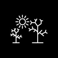 Dry Tree Line Inverted Icon Design vector