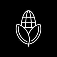 Corn Line Inverted Icon Design vector