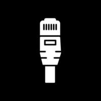 Ethernet Glyph Inverted Icon Design vector