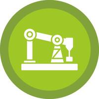 Drilling Rig Glyph Due Circle Icon Design vector