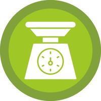 Weighing Machine Glyph Due Circle Icon Design vector