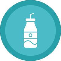Soda Bottle Glyph Due Circle Icon Design vector