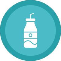 Soda Bottle Glyph Due Circle Icon Design vector