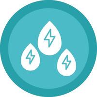 Hydro Power Glyph Due Circle Icon Design vector