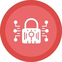 Internet Security Glyph Due Circle Icon Design vector