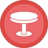 Round Table Glyph Due Circle Icon Design vector