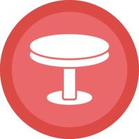 Round Table Glyph Due Circle Icon Design vector