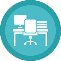 Workspace Glyph Due Circle Icon Design vector