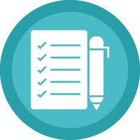 Task List Glyph Due Circle Icon Design vector