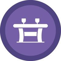 Table Glyph Due Circle Icon Design vector