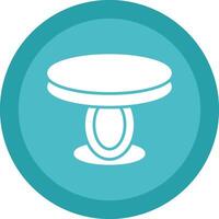 Dining Table Glyph Due Circle Icon Design vector