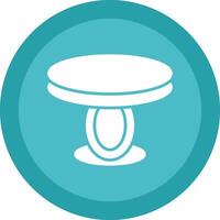 Dining Table Glyph Due Circle Icon Design vector