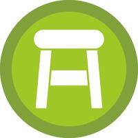Stool Glyph Due Circle Icon Design vector