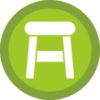 Stool Glyph Due Circle Icon Design vector