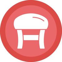 Stool Glyph Due Circle Icon Design vector