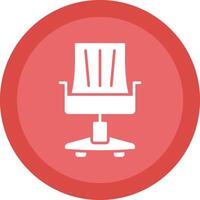 Office Chair Glyph Due Circle Icon Design vector