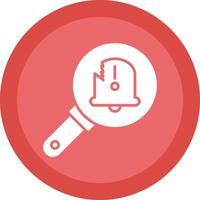Fault Glyph Due Circle Icon Design vector
