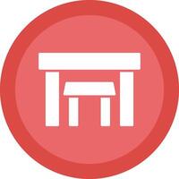 Tables Glyph Due Circle Icon Design vector