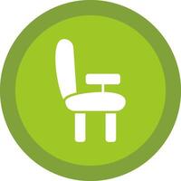 Desk Chair Glyph Due Circle Icon Design vector